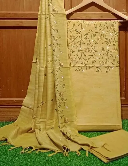 Pure Handwoven Khadi Cotton Fabric Salwar– Lightweight & Breathable 